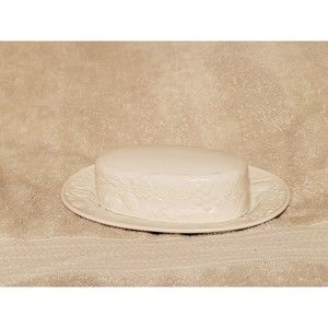 Vintage Mikasa English Countryside White Covered Butter Dish DP900